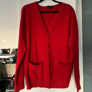 A.P.C red cardigan size XL